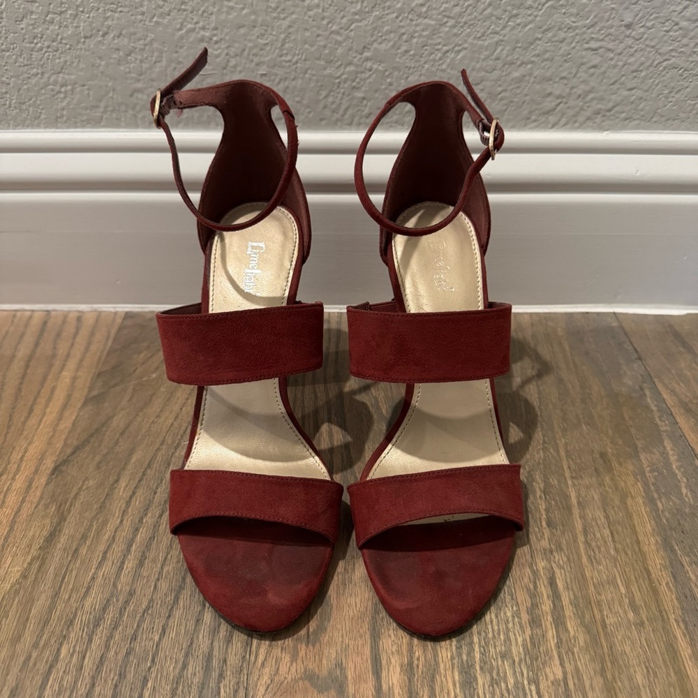 Limelight Burgundy Suede Heels